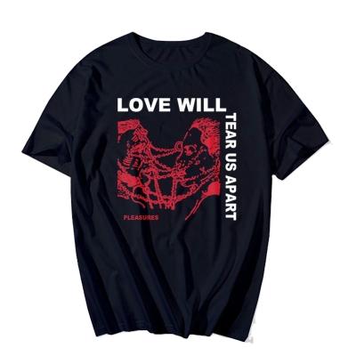 China Anti Pilling T Shirt Men Lil Peep Peep Love Will Tear Us Apart Print Unsixe Short Sleeve Hip Hop Letter T-shirts Streetwear for sale