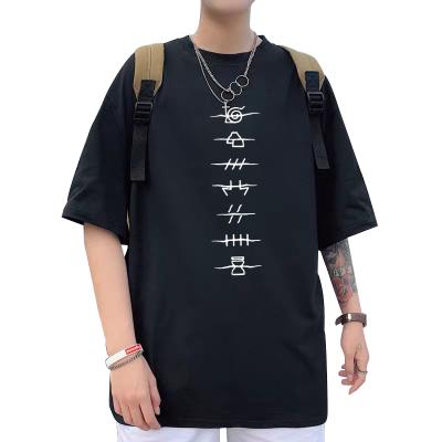 China Manga Symbol Anime Anti-pilling Short Sleeve Hip Hop Cool Unisex Harajuku Summer Streetwear Japanese T-Shirt Tops Tee O-Neck for sale