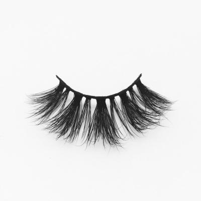 China Wholesale Natural Long Eyelashes 25mm Mink Eyelash Top Quality Real Fluffy Mink Eyelashes for sale