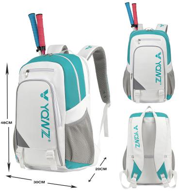 China camping & MJLTD Series Double Tennis Bag Shoulder Tennis Backpack Rise Double Badminton Bag With Independent Shoe Warehouse Backpack With Glow In for sale