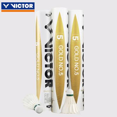 China Durable No. 2 Flight Stability Game Club Ball. 5 Badminton Wholesale Gold Victory Sandwich Cork Factory for sale