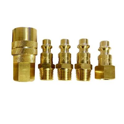 China Connect Hoses 5pcs1/4 NPT Blister Card American Style Air Compressor Accessories Fittings Set Quick Connect Coupler And Air Intake Kit for sale