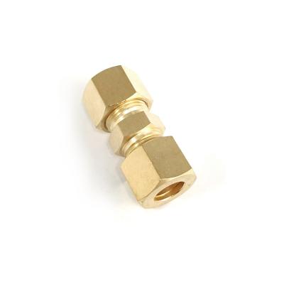 China Latest Water Squeeze Brass Tube Pipe Fit Straight Mating Adapter 3/8