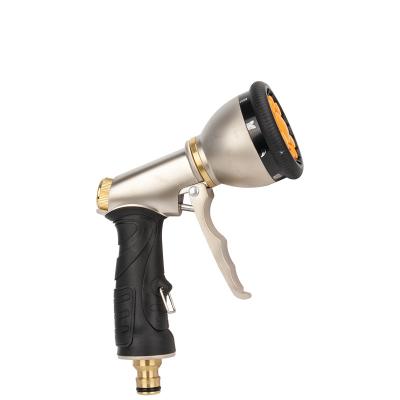 China Variable Flow Control Heavy Duty Metal 9 Patterns Adjustable Gun Handle Trigger Garden Spray Gun for sale