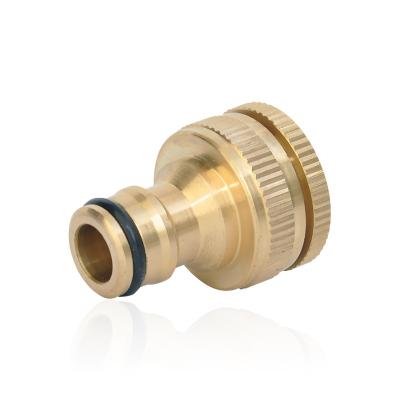 China Connecting Various Household Car Wash Water Pipes 1/2 Inch Garden Hose Threaded Brass Connector To 3/4 Inch Adapter for sale