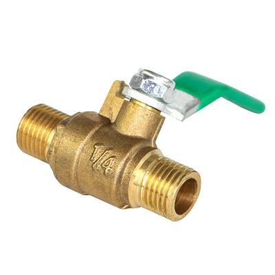 China General high quality brass durable exterior matte double full left male thread heavy duty ball valve for sale