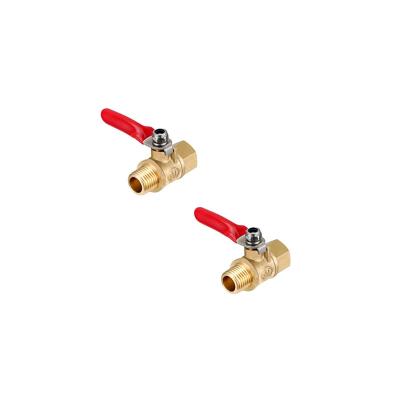 China General Professional Inner Outer Small Ball Valley Brass Double Head Pagoda Thread Pipe Maker Ball Valve for sale