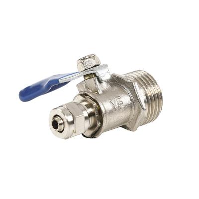 China High Quality Hotel Water Purifier Connector Fitting 1/4 Tube Conversion Main Ball Valve for sale