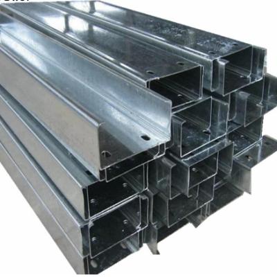 China Container Plate Light Weigh Galvanized Profiles C Shape Steel Purlin Cold Rolled Galvanized Steel C Purlin From China for sale