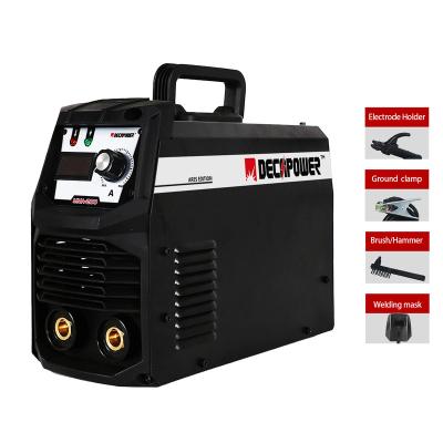 China Building Material Shops Decapower IGBT Inverter 220V Arc Muttahida Majlis-e-Amal Portable Efficient Welder High 200 Amps For Metal Stick Welding for sale