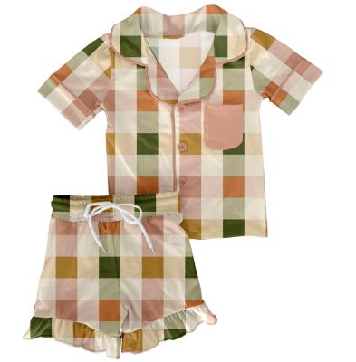 China Latest Design Girls Clothes Set Child Easter Anti-Static Pajamas for sale