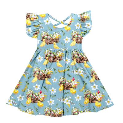 China Wholesale Easter Girls Day Rabbit Anti-Static Clothes Kids Twirl Dress for sale