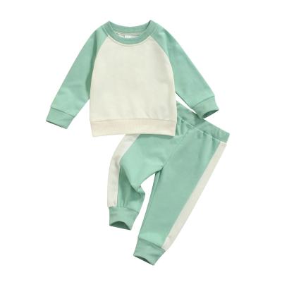 China European children's suit 2021 autumn girls anti-static children's wear new autumn and American sweater suit for sale