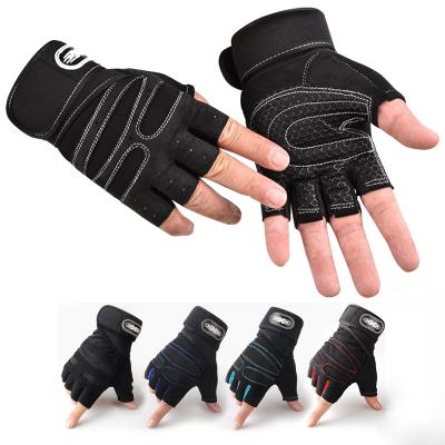 China 2021 Fashion Men Breathable Women Half Finger Weightlifting Training Gym Nylon Gloves for sale