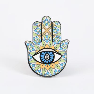 China Ireland Wholesale Hand Of Fatima Ceramic Drinks Coasters Holder Slice Hamsa Hand for sale