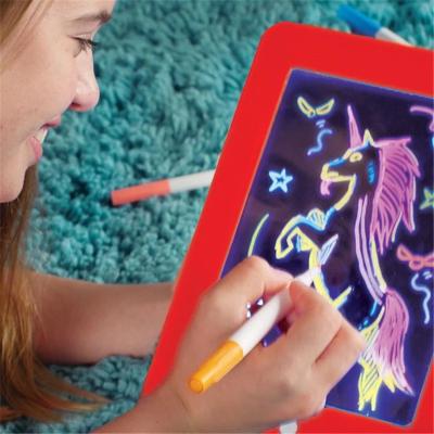 China Hot Alibaba Reusable Toys 3d Diy Model Eco-friendly Material Drawing Drawing Board Light Protection For Kids for sale