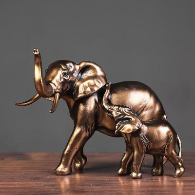 China Ireland Nordic Light Luxury Home Decoration Resin Crafts Elephant Sculpture for sale