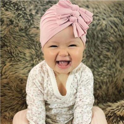 China New Design Good Quality Turban Tube Fashion Turban Baby Toddler Striped Knot Headband Head Wrap for sale