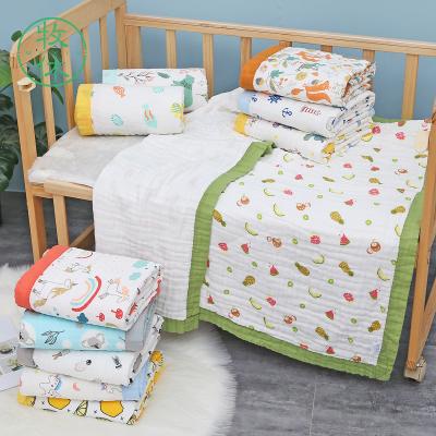 China Universal Infant Baby Bathing Towel Cotton Baby Kids Gauze Cover Blanket Absorbent Newborn Cartoon for sale