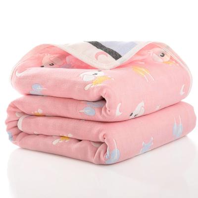 China Infant Cotton Blanket Wholesale 110*110cm Six-Layer Pure Baby Gauze Children Towel Quilt Baby Gauze Bath Towel Baby Blanket for sale