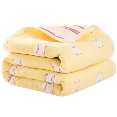 China Infant Cotton Blanket Wholesale 110*110cm Six-Layer Pure Baby Gauze Children Towel Quilt Baby Gauze Bath Towel Baby Blanket for sale