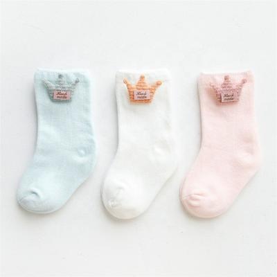 China Factory Direct Antibacterial Cute Girl Socks Knitted Socks Custom Logo Baby Socks Children for sale