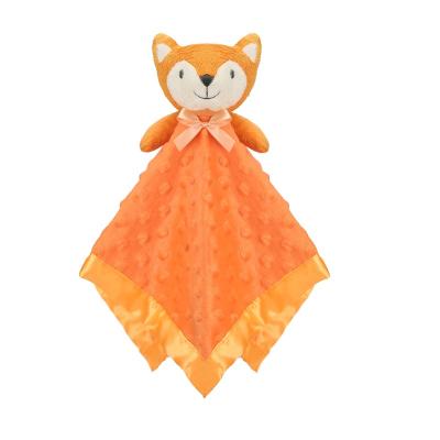 China Lovely Lovely Fox Orange Soft Safety Blanket Baby Unisex Lovie Toddler 16 Inches for sale