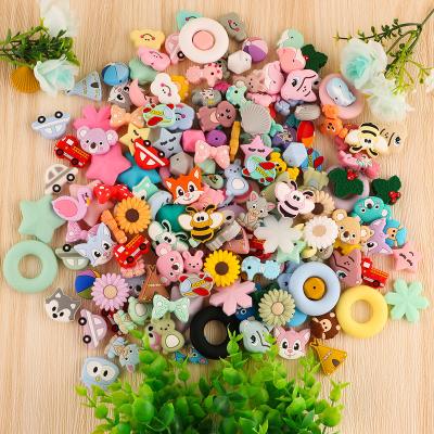 China Soft Custom Silicone Beads Various Jewelry Making Beads Making Pacifier Bracelets DIY Accessories Jewelry Silicone Chain Beads for sale