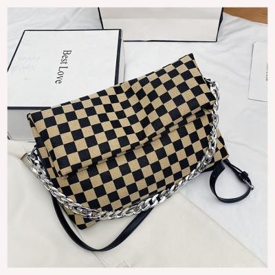 China Fashion Lady Purse Crossbody Bag Wholesale Women Purses Purses Lattice Purse With Long Straps for sale