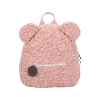 China Custom Cute Kids Schoolbag Cartoon Toddler Backpack Mini Teddy Bear Sherpa Plush Toy Backpack for sale