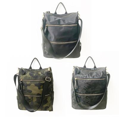 China Other Outdoor Nylon Rucksack Large Capacity Camouflage Green Color Women Travel Shoulder Laptop Sports Casual Backpack for sale