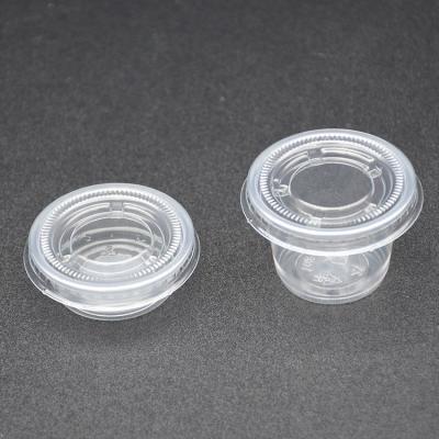 China Temperature-25-125 Â ° High Quality Transparent C PP 1 Ounce Sauce Cups Pet Sauce Cup Accompanying Sauce Cup With Lid for sale