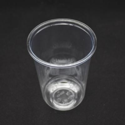 China Eco-friendly disposable clear plastic cups U shape transparent plastic cup 360ml 400ml 500ml u cup plastic pet cup for sale