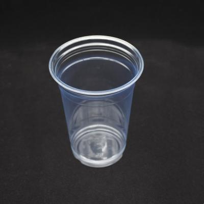 China Factory wholesale eco-friendly clear disposable PET plastic boba cup 95 diameter for cold drinks pet cups 16 oz for sale