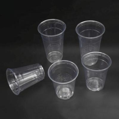 China Factory Eco-friendly OEM 14oz PET Disposable Plastic Cups Coffee Cup Reusable To Go Takeaway Cups for sale