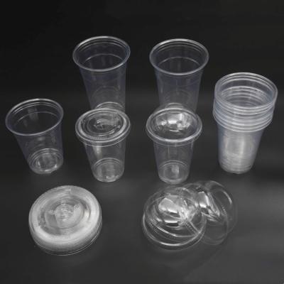 China Custom Plastic Cup Reusable Plastic Cups 12oz 14oz 16oz 20oz 24oz Disposable Plastic Cups Eco-friendly for sale