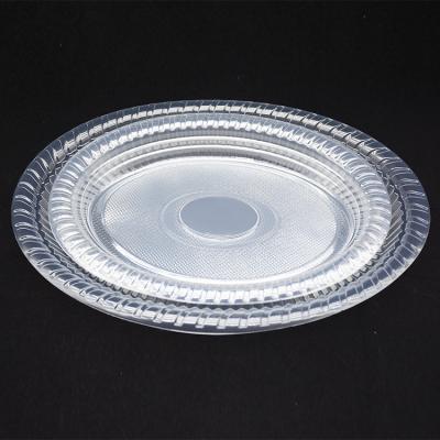 China Temperature-25-125 Â ° Custom C Disc Elliptical Plastic Plate Transparent Plastic Dinner Dishes Dish for sale