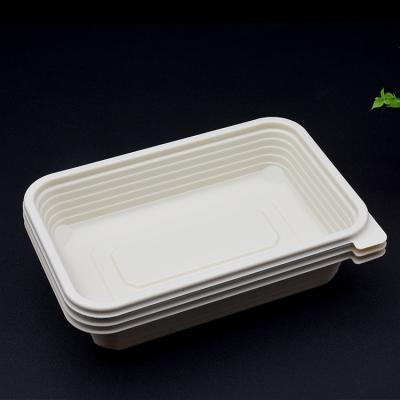 China Environmental and Biodegradable Square Lunch Box 1000ml Bento Box Disposable Lunch Box Environmental and Takeaway Food for sale