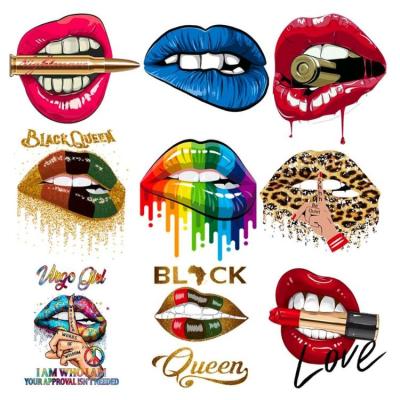 China Factory Wholesale Garment\Jeans\Shoes\Custom Brand Logo Cartoon Lips Plastisol Bags\TUOCHENG DTF Heat Press Transfer Stickers Labels Vinyl for sale