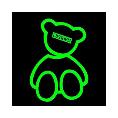 China Garment\jeans\shoes\custom luminous vinyl Factory Plastisol Logo Glow bags\TUOCHENG in dark BEAR cute design press sticker heat transfer printing for sale