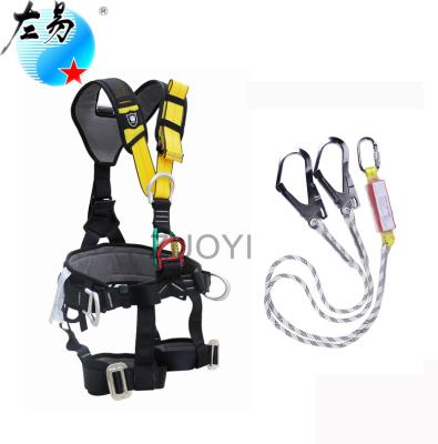 China D-Clip Climbing Safety Devices Exofit Fall Protection Roof Full Body 5 with Double Strap Roof Strap Safety Harness for sale