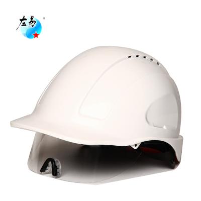 China Safety devices en397 hot electric working smart light weight outdoors with vent face cover construction site safety helmet for sale