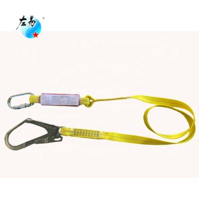 China Safety Features Steel Single Hooks With Energy Absorber Lanyard for sale