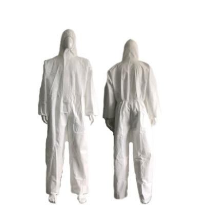 China Zipper Closure CE Disposable White Microporous Protective Coverall For Breathability for sale