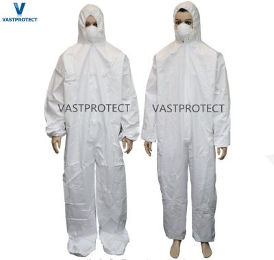 China EIP de seguridad de la impresión de ropa de protección 50GSM 60GSM 65GSM Tyvek Blancos con capucha en venta