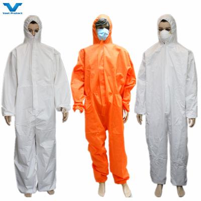 China Disposable PPE Waterproof Breathable Type 56 Cat 3 White Coverall for Protection for sale