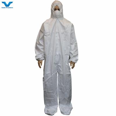 China CE Cat 3 Type 5 6 Microporous White Disposable Coveralls with Bootscover and Durable for sale