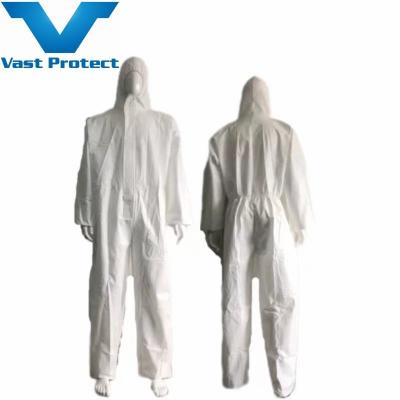 China Soft Microporous Protective Coverall with Fluid Resistance and Abrasion Tear Resistance for sale