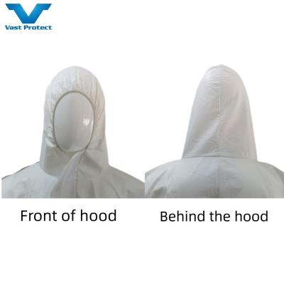 China S-5XL Blanco impermeable Microporous Protector PPE de seguridad para el mercado de los EE.UU. en venta