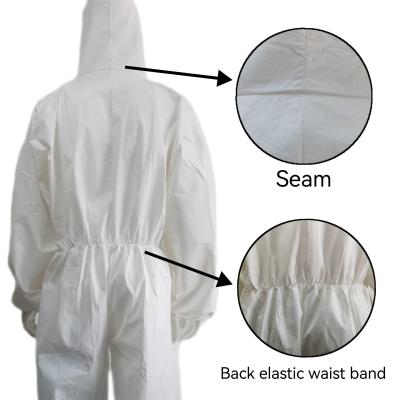 China Precio asequible de película microporous de un solo uso traje de protección impermeable con ropa de abrigo transpirable en venta